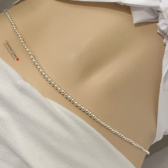 Sterling Silver Waist Beads African Waist Beads 925 Bead Etsy