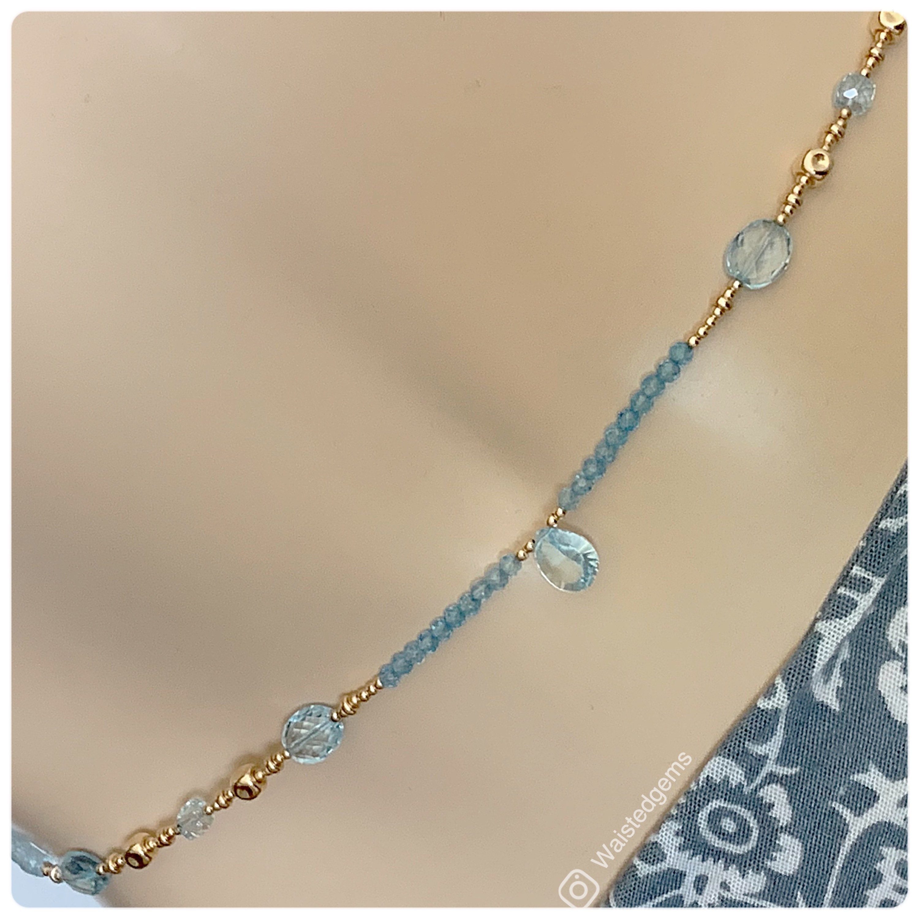 blue waist beads