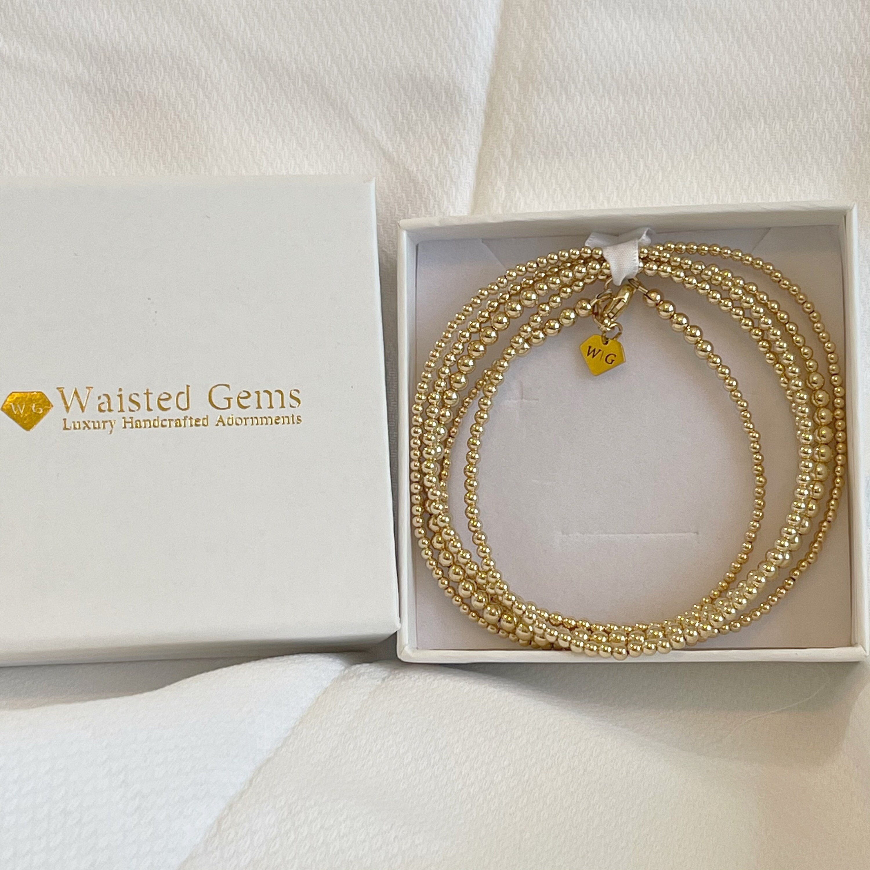 14k Gold Single Strand Waist Beads African Waist Beads 14k Gold Belly Chain Plus Size Waist Jewelry Waisted Gems Goddess Gift