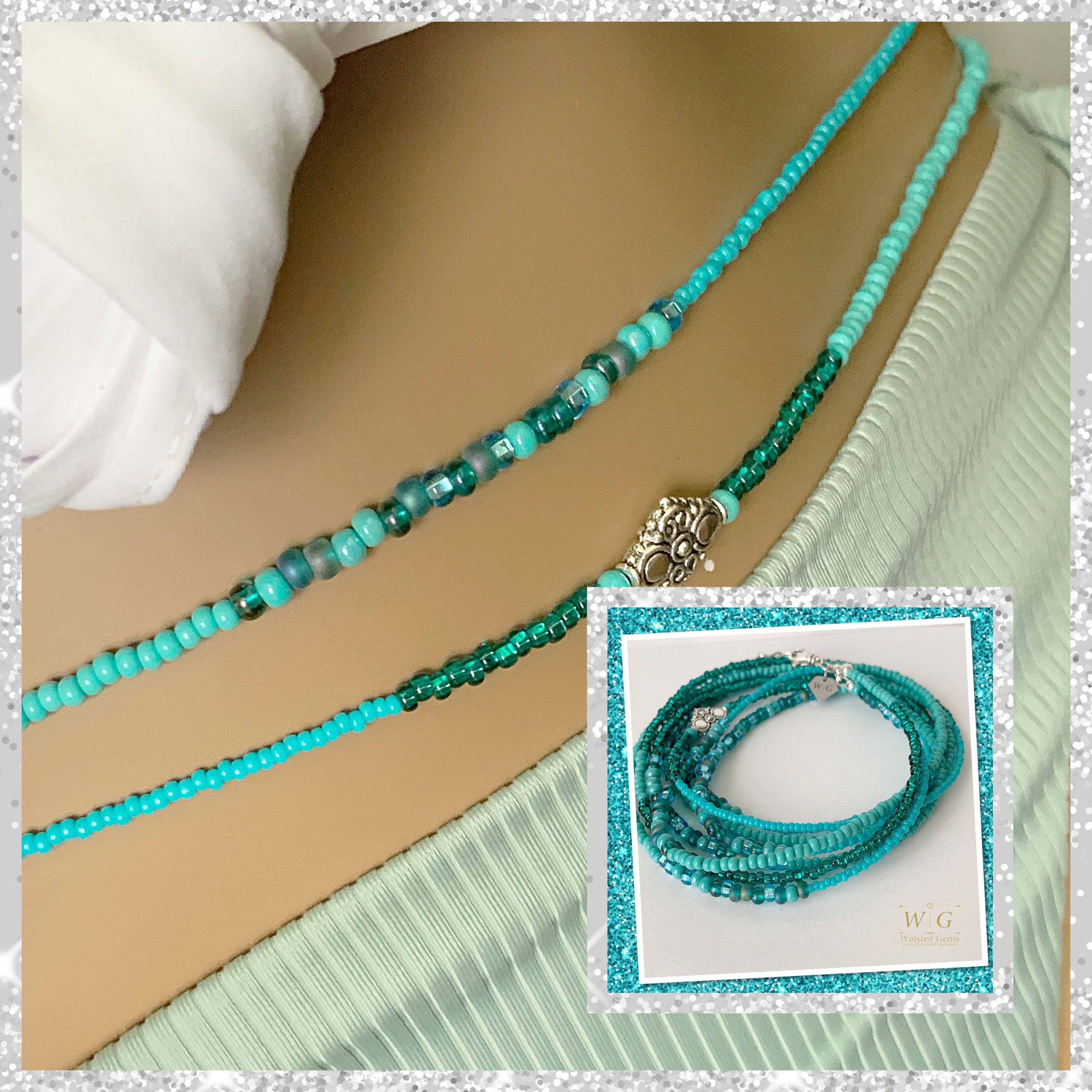multi strand waist beads