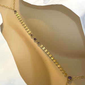 Crystal Body Chain | Body Jewelry | Bikini Chain | Amethyst | Body Necklace | Emerald Boho Jewelry | Plus Size Body Chain | Gifts for her