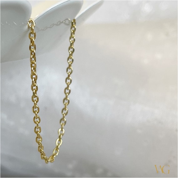 Jewels By Lux 14k White Gold 1.3mm Diamond Cut Cable Chain Jewels By Lux 14k White Gold 1.3mm Diamond Cut Cable Chain
