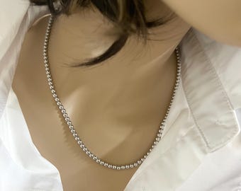 The Signature 14k Solid Gold Beaded Sphere Necklace | Unisex Heirloom Piece