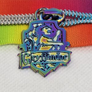 New Set of 5 Matte Rainbow Wizard Character HP House #5 Nylon Zipper Pulls Zipper Slider Bag Making Hardware RTS Stateside