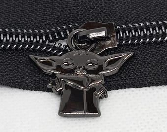 New Set of Gunmetal Colored #5 Gunmetal Character Zipper Pulls Zipper Slider Bag Making Hardware