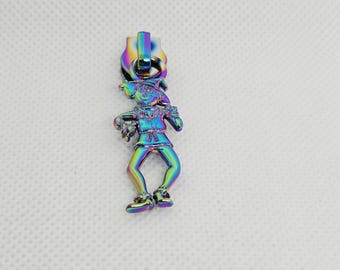 New Set of 5 Shiny Iridescent Rainbow Colored Harvest Scarecrow #5 Nylon Zipper Pulls Zipper Slider Bag Making Hardware