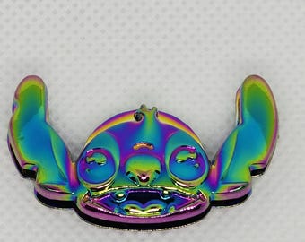New Shiny Iridescent Rainbow Alien Character Magnetic Bag Snap Button Closure Bag Magnet Bag Tag Bag Making Hardware RTS Stateside