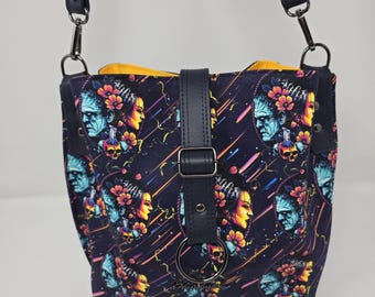 New Handmade Vintage Frankenstein Horror Hand Crafted Cotton & Waterproof Canvas Hinterland Shoulder Bag