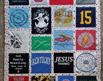 Custom Deluxe T-Shirt Keepsake Quilt~ Personalized