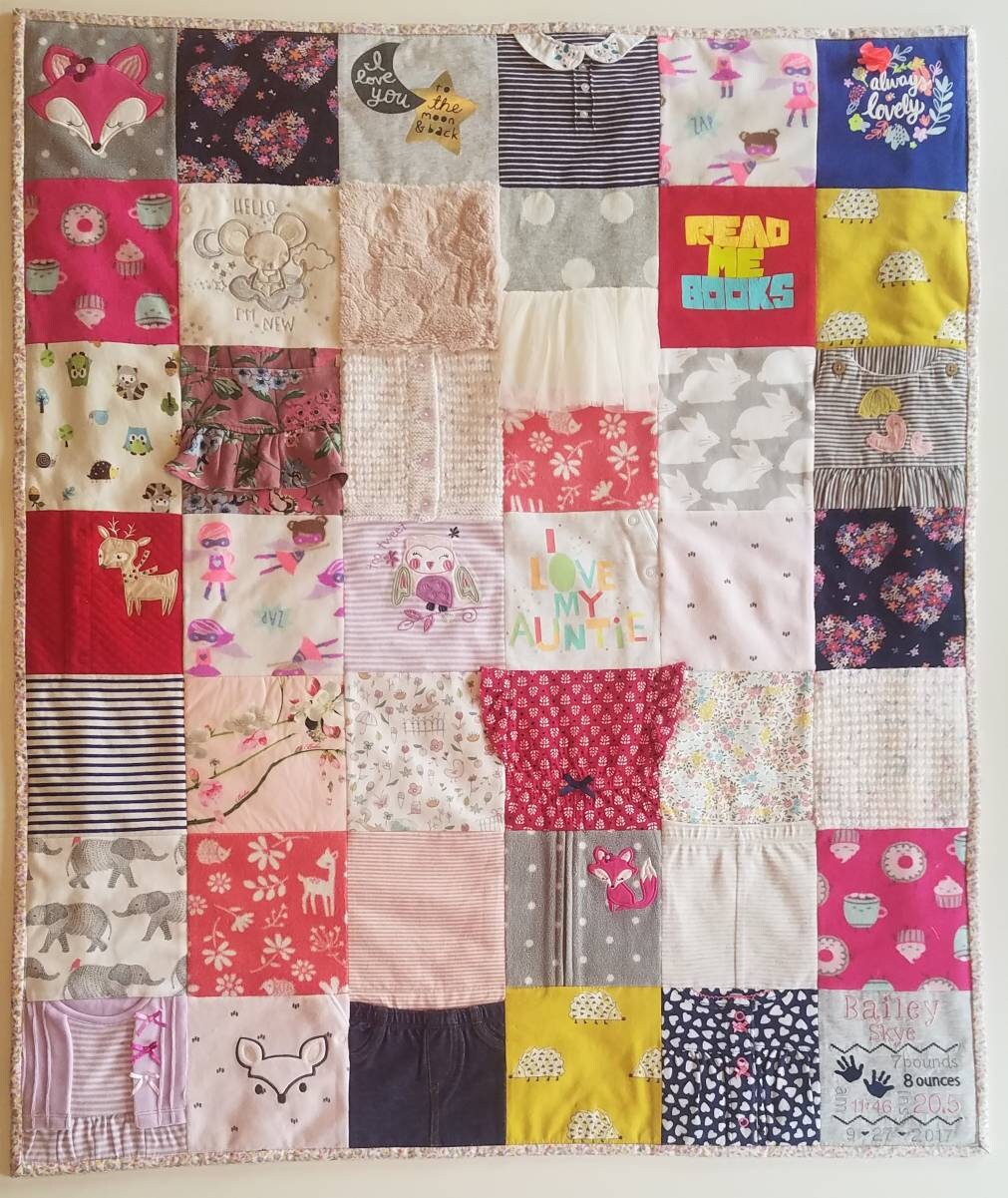 Keepsake Baby Clothes Quilt ~ FREE Shipping