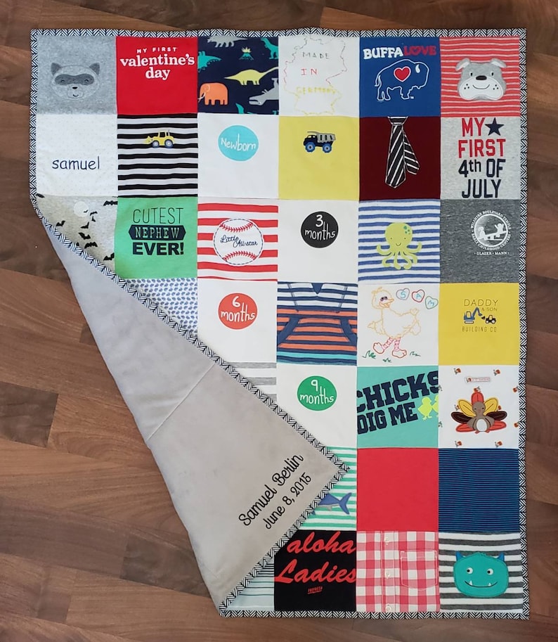 Keepsake Baby Clothes Quilt FREE Shipping | Etsy