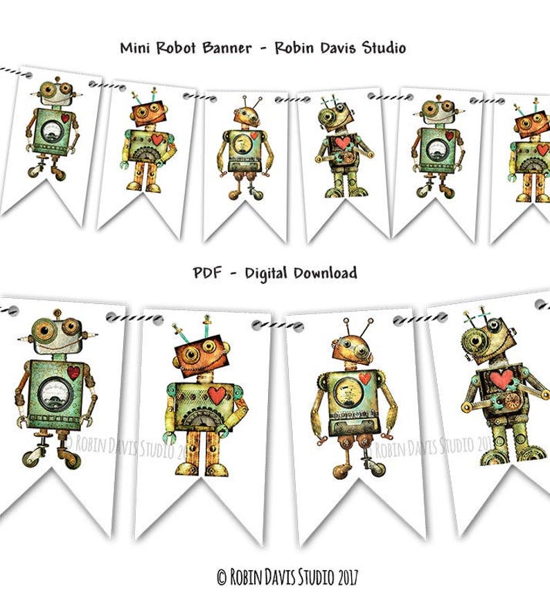 Robotic Banner Down load, Robotic Get together Printable, Robotic Printable, Robotic Birthday svg, Robotic Clipart, Robotic concept area, Robin Davis Studio photograph regarding Robot Printable identified as Robotic Banner Down load, Robotic Occasion Printable, Robotic Printable, Robotic Birthday svg, Robotic Clipart, Robotic topic place, Robin Davis Studio