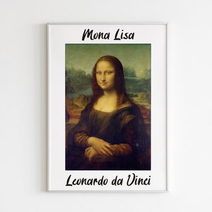 Mona Lisa by Leonardo Da Vinci Art Print Monna Museum Poster 11x14 