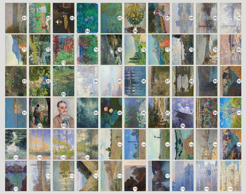 Set of 215 Claude Monet Printable Wall Art Monet Gallery - Etsy UK