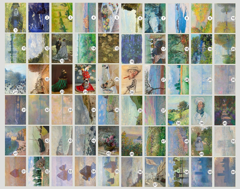 Set of 215 Claude Monet Printable Wall Art Monet Gallery - Etsy UK