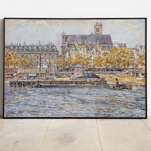Paris Cityscape Vintage Printable Art Home Decor - Vintage Cityscape Oil Painting Wall Art - Paris Cityscape Digital Download Art Room Decor