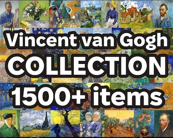 Vincent van Gogh Set of 1500+ Printable Wall Art  - van Gogh Gallery Art Poster Bundle - van Gogh Vintage Museum Prints Digital Download