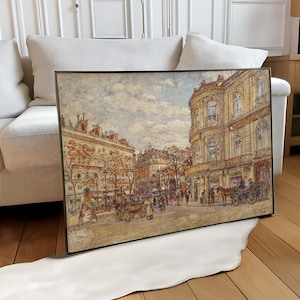 Paris Pavilion of Hanover Vintage Printable Art - Vintage Cityscape Oil Painting Wall Art - Paris Cityscape Digital Download Art Home Decor