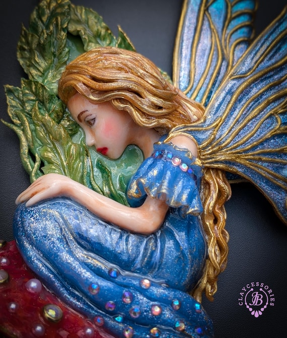 Fairy on Mushroom Whimsical necklace