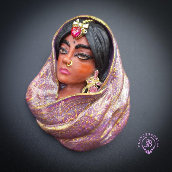 Indian Woman Brooch