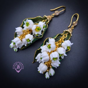 lilies of the valley dangle earrings image 4