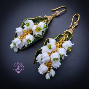 boucles d'oreilles pendantes muguet image 4