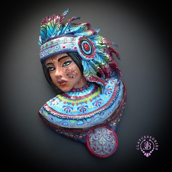 RESERVED for Gianna!   Native American women brooch