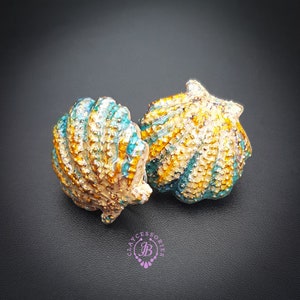 Shells stud summer earrings zdjęcie 4