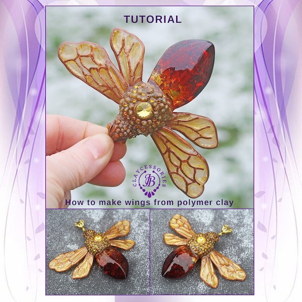 Polymer Clay PDF Tutorial How to make wings from polymer clay