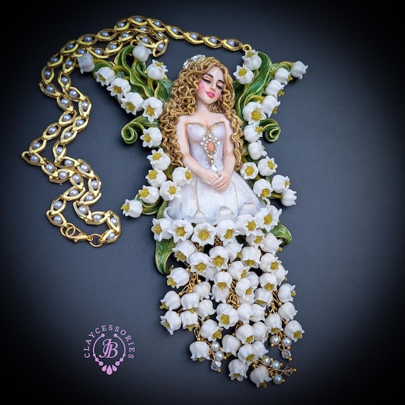 RESERVED!!! Lily of the Valley Fairy Necklace