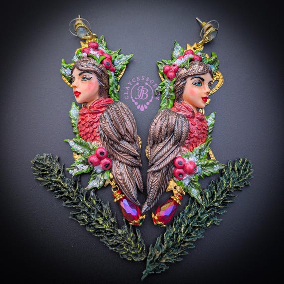 Christmas Robin Ladies Earrings