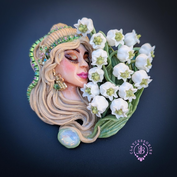 Lily of the Valley Muse Brooch