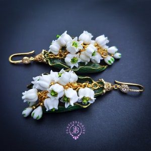 lilies of the valley dangle earrings image 5