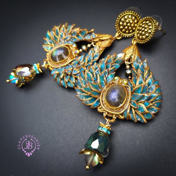 Egyptian Scarab statement earrings