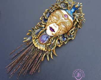 Broche masque v�nitien  Etsy France