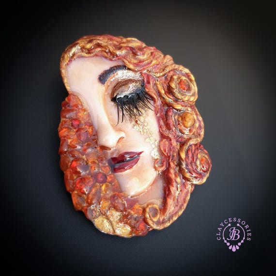 Freya&#39;s Golden Tears Art brooch
