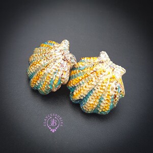 Shells stud summer earrings zdjęcie 2