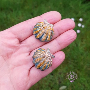 Shells stud summer earrings zdjęcie 7