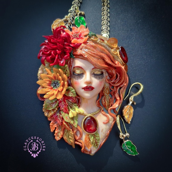 Autumn Goddess Pendant Necklace