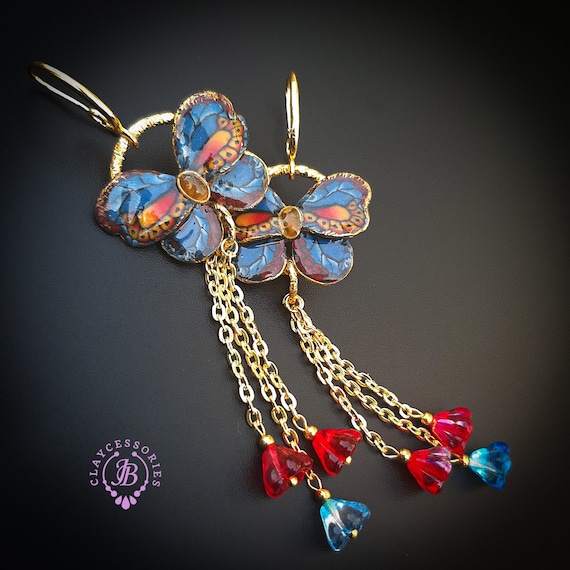 Butterfly dangle earrings
