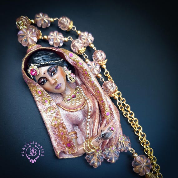 RESERVED for Colette!!!  Indian girl statement necklace