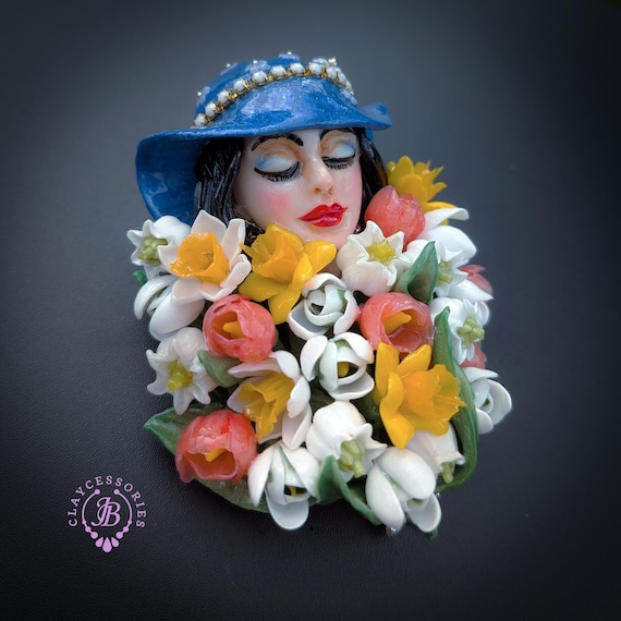 Spring flowers Lady Brooch