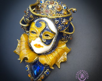 Venetian mask Masquerade brooch