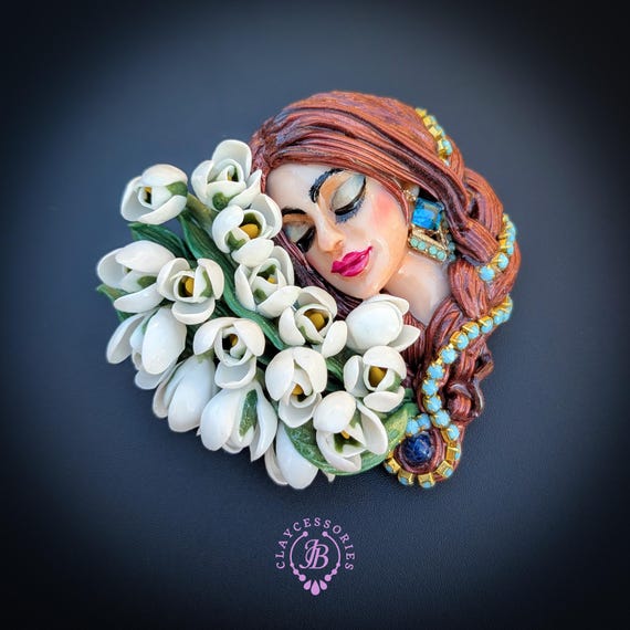 Spring Snowdrop Brooch