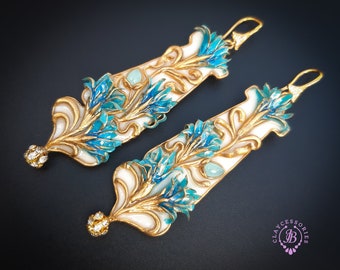 Earrings in Art Nouveau style