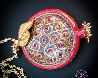 Pomegranate Art Nouveau pendant
