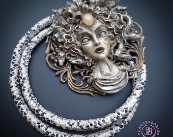 Gorgon Medusa statement necklace