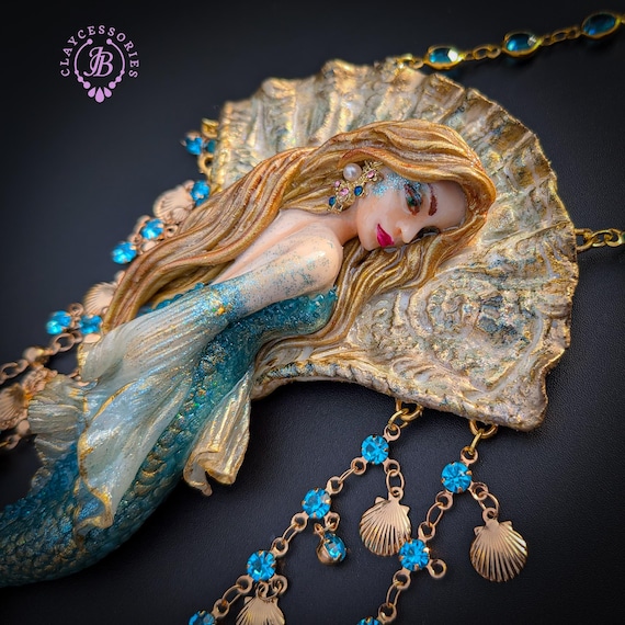 Fantasy Mermaid Art Necklace