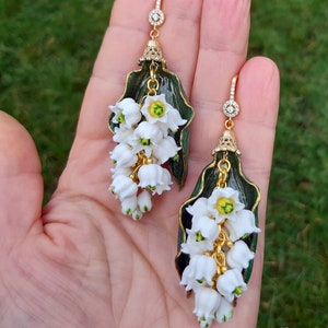 lilies of the valley dangle earrings image 8