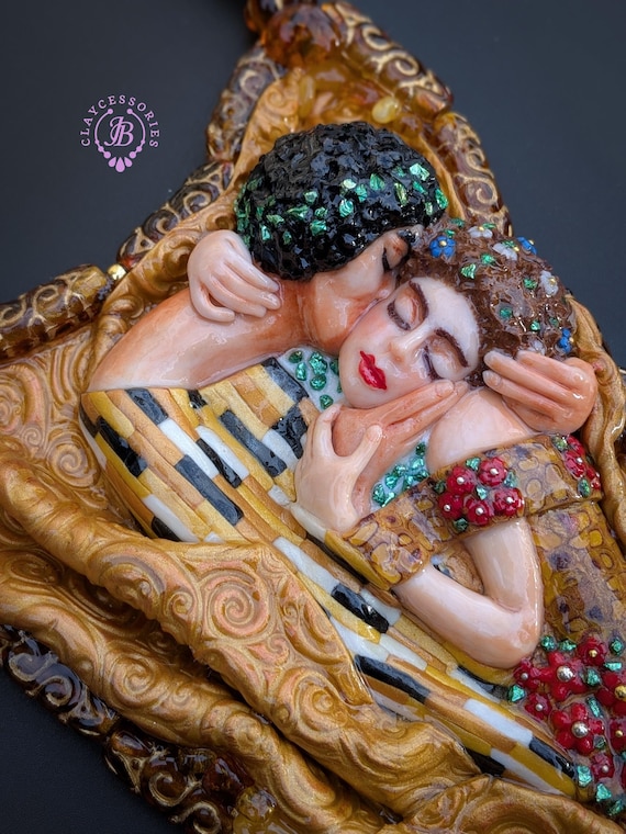 Kiss Klimt Inspired Necklace